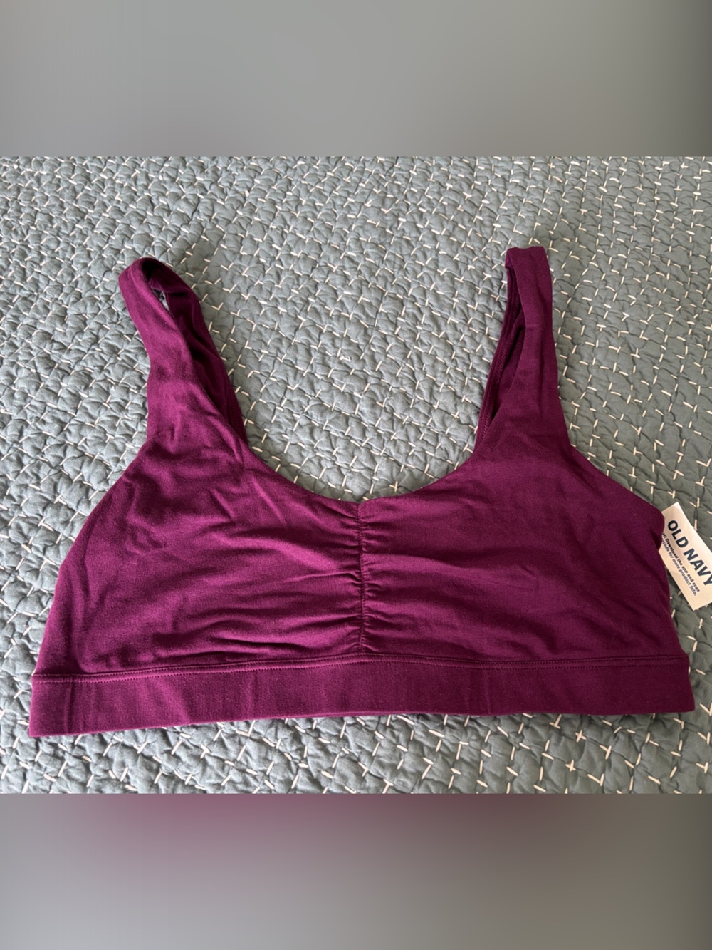 Old Navy Plum Wireless Scoop Bralette - Deep Purple